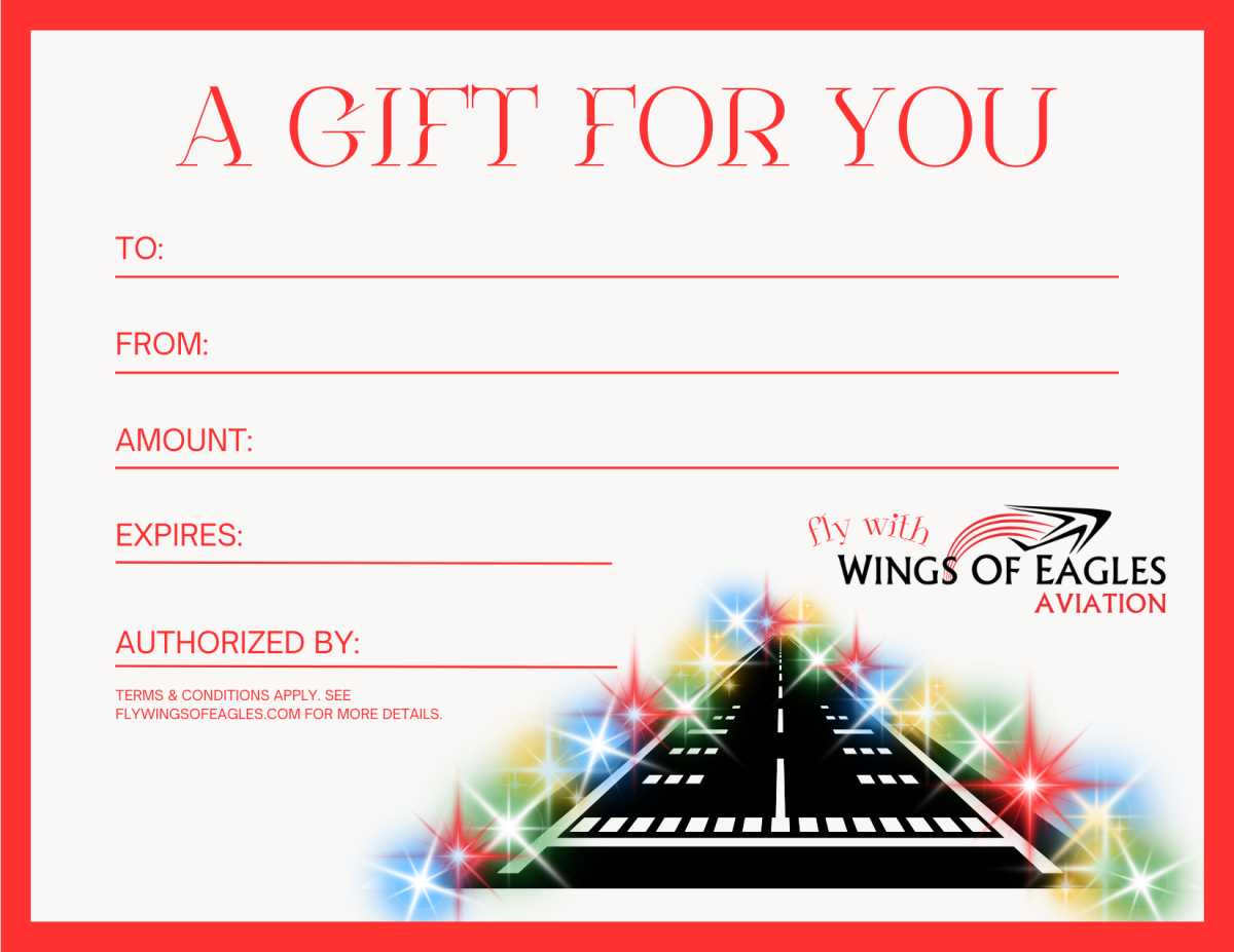 Flight time gift certificate 2025
