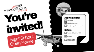2026 open house invitation | Wings of Eagles Aviation 2026 open house invitation